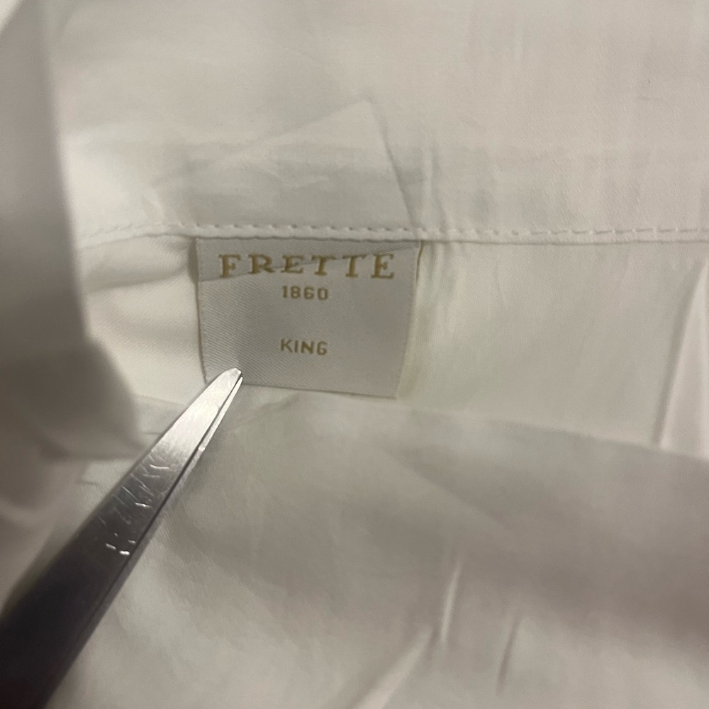 New Frette 100% Cotton Ultra-Luxury High Thread Count White King Duvet Cover - Picture 3 of 7